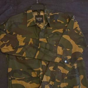 Camo button up